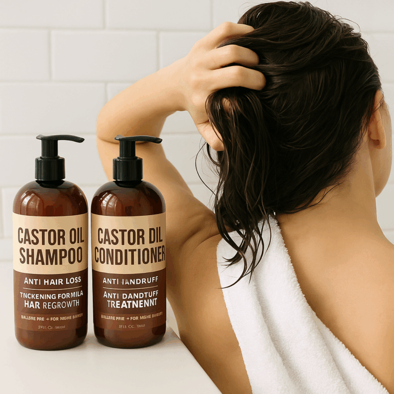 Castor Oil Shampoo and Conditioner – An Anti Hair Loss Set Thickening formula For Hair Regrowth, Anti Thinning Sulfate Free For Men & Women Anti Dandruff Treatment – 16 oz Review