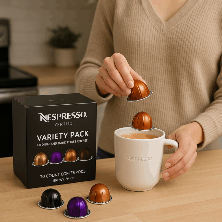 Nespresso Capsules Vertuo, Variety Pack, Medium and Dark Roast Coffee, 30 Count Coffee Pods, Brews 7.8 oz. Review