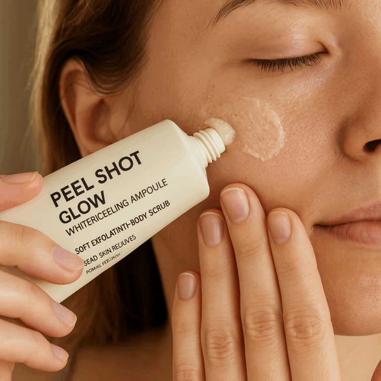 Peel Shot Glow White Rice Peeling Ampoule, Soft Exfoliating Face and Body Scrub Dead Skin Cells Remover for All Skin Types korean skin care 80ml Review