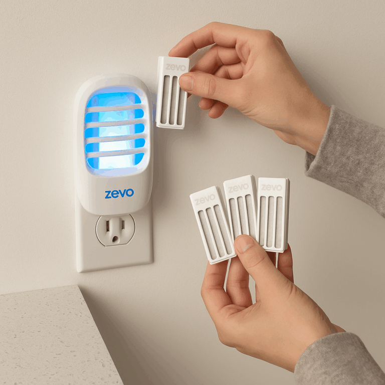 Zevo Flying Insect Trap & 3 Refill Cartridges – Plug in Fly Trap & Indoor Bug Catcher for Gnats, House & Fruit Flies – Blue & UV Light Technology, Mess-Free Alternative to Bug Zapper Review