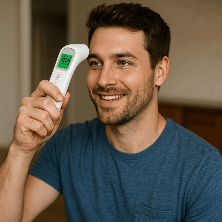 No-Touch Thermometer for Adults and Kids, 1-Second Fast Reading, Color-Coded Fever Alarm, Silent Mode, Object & Room Temperature Function, Baby Essential | Home Medical | Nurse Accessories for Work Review by Sam