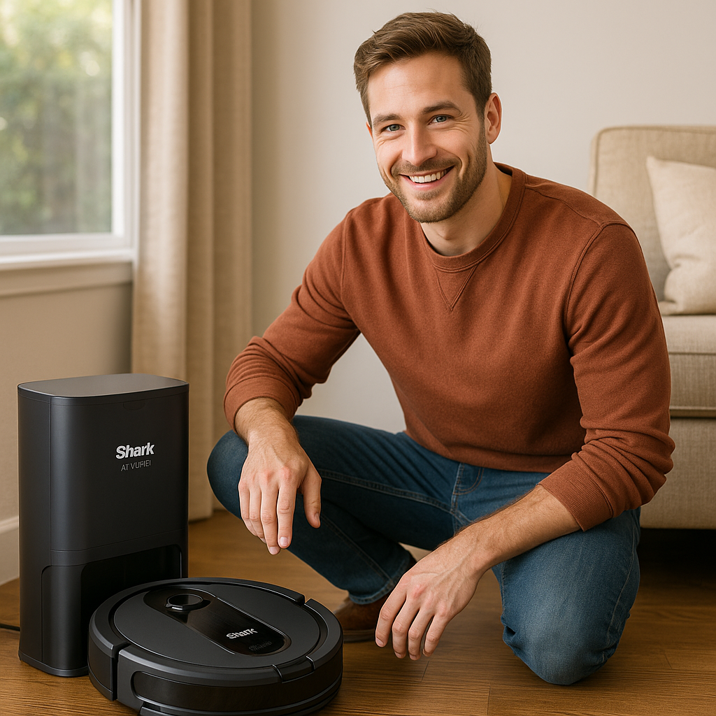 Shark AV2501S AI Ultra Robot Vacuum, with Matrix Clean, Home Mapping, 30-Day Capacity HEPA Bagless Self Empty Base, Perfect for Pet Hair, Wifi, Dark Grey