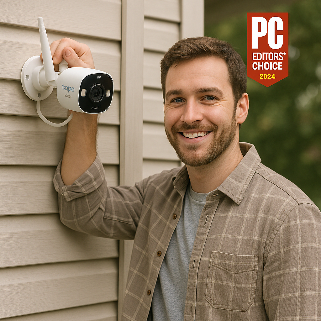 Tapo by TP-Link 2K QHD Security Camera Indoor/Outdoor, 2024 PCMag Editor's Choice, Color Night Vision, Free Person/Pet/Vehicle Detection, Baby Monitor, Local/Cloud Storage, IP66, Dual-Spotlight(C120)