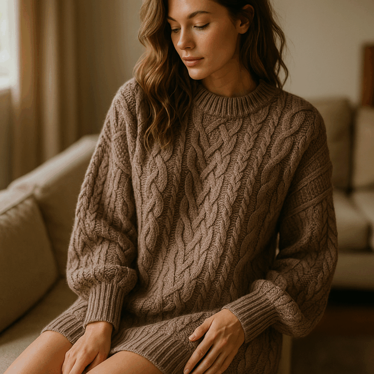 ANRABESS Womens Sweater Dress Oversized Cable Knit Chunky Long Sleeve Short Dresses 2025 Fall Outfits Vacation Winter Clothes Review