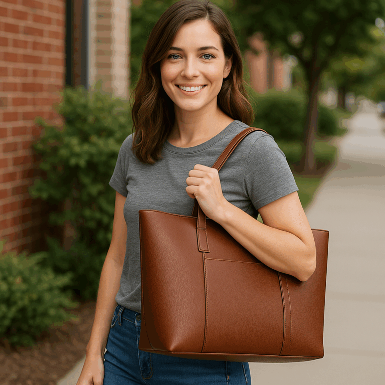 befen Genuine Leather Tote Bag for Women Work, Women’s Leather Shoulder Bags Purses Satchel Handbags with Laptop Compartment Review by Laura