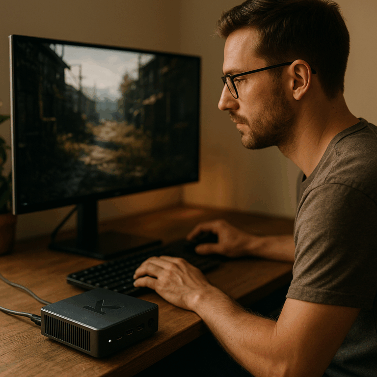 GMKtec Mini PC Gaming, K6 AMD Ryzen 7 7840HS Dual NIC LAN 2.5Gbps Desktop Computer, 32GB DDR5 (16GB*2) 1TB PCIe4.0 SSD, USB4.0, HDMI, DP, USB-C, WiFi 6E, BT 5.2 Review